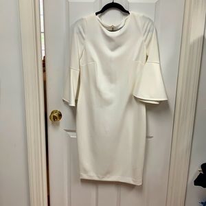 White Calvin Klein knee length dress 8